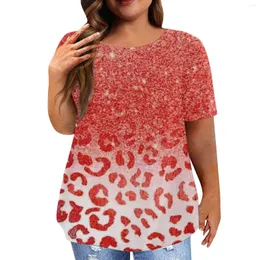 Women's Blouses Womens Tops Short Sleeve Shirts O Neck Tunic Print Summer Dressy Women Tees