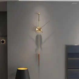 Zegarki ścienne metalowy zegar elektroniczny cichy biuro luksus minimalistyczny inteligentny nordyc Nordic reloJ de pared Creed Creativo Decor Home