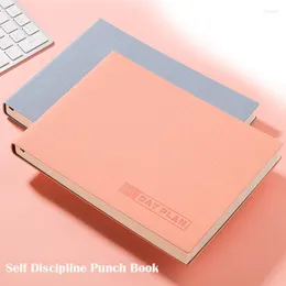 Strony samodyscyplinowanie Punch Książka karty codzienny plan zarządzania czasem harmonogram czasu dobre tworzenie nawyków