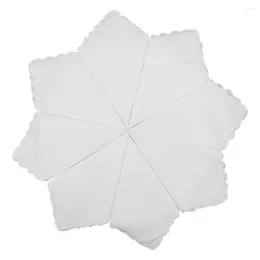 Table Napkin 12pcs White Cotton DIY Napkins Lady Handkerchief Cloth Diner Banquet Wedding Party Home Decorations 28x29cm