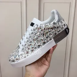 2023Scarpe casual Designer Italia da uomo Sneaker da donna in pelle Strisce ricamate bianche Scarpa piattaforma piatta Scarpe da ginnastica sportive da passeggio