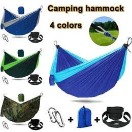 Camping Hammock-Outdoor ryggsäckens överlevnad eller resenärs favorit högkvalitativ utrustningsportbar lätt pacechute nylon, många stilar till