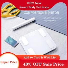 Scales Smart Body Fat Scale 2022 عرض LED جديد مقبض مقبض قياس الدهون محلل تكوين الجسم مع مقاييس وزن الحمام التطبيق الذكي