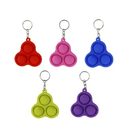 Key Chain Kid Push Bubble Sensory Autism Special Behovs Stress Reliever Toys Fidget Simple Toy Party Gifts