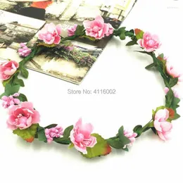 Decorative Flowers 100pcs Bridesmaid Artificial Flower Head Wreath For Hair Floral Headband Accessories Crown Party Supplies
