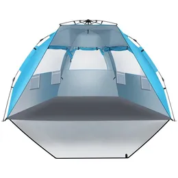 Pop-up portatile pop-up esterno tenda da campo solare tenda pieghevole leggero rifornimenti per esterni traspiranti per la spiaggia parco da 2-4 persona da campeggio esterno da esterno qui