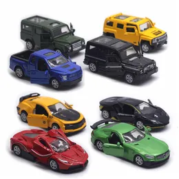 Diecast Model Diecast Scale 1 60 Pull Back Alloy Toy Car Model Metal Simulation SUV Sports Racing Car Model Set Kids Toys For Boys 230509