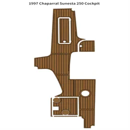 1997 Chaparral Sunesta 250 Cockpit Boat Eva Foam Faux Teak Deck Floor Pad Mat Mat Self Backing Ahesive Seadek GatorStep Style Floor