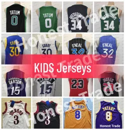Kids 0 Tatum Basketball Jersey Shaq 15 Vince Carter Curry 34 Giannis Allen Throwback Mens New Jerseys Homeed Youth Homes