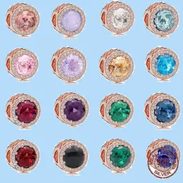 925 سحر الفضة الاسترليني ل Bandora Jewelry Beads Rose Gold Cat Eye Eye Pendant DIY Fine Beads Jewelry المجوهرات