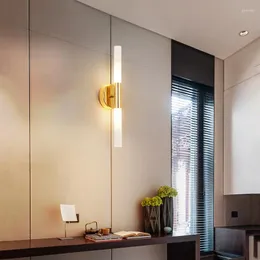 Vägglampa nordiskt guld svart metall upp ner lampor sovrum bakgrund badrum spegel ljus dekoration hem inomhusbelysning