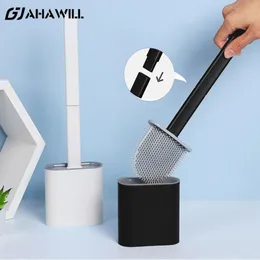 Brushes AHAWILL Silicone Toilet Brush Wallmounted Detachable Handle Soft TPR Silicone Head Toilet Cleaning Brush Bathroom Accessories