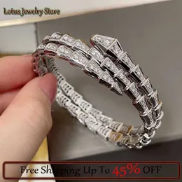 منفذ المصنع 925 سوار مزدوج cercle en diamant pour femme bijoux de luxe cadeau simple nouvelle collection 2023