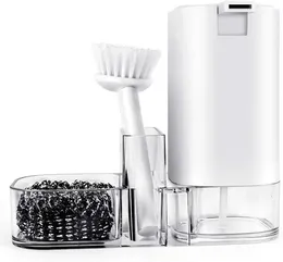Kitchen Sink Countertop Organizer Multifunctional Cleaning Utensils-Dish Soap Dispenser Sponge