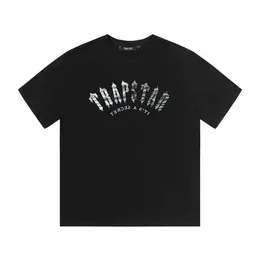 Modne ubrania od projektanta Tshirt Tees Trapstar Grey Camo Drukowanie w litery Męskie damskie Bawełniana luźna moda Okrągły dekolt Podkładka Tshirt Krótki rękaw Luksusowy Casual Str