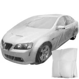 Vevor Clear Plastic Car Cover 10pcs 일회용 자동차 덮개, 22 x 12 범용 플라스틱 자동차 덮개, 방수 방진 방지 풀 커버, 실외