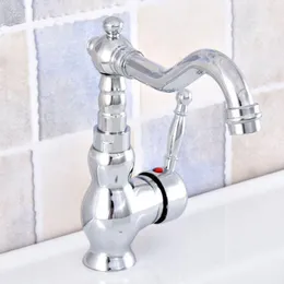 Bathroom Sink Faucets Chrome Faucet Cold And Water 360 Degree Turn Single Handle Tap Basin Mixer Nsf647