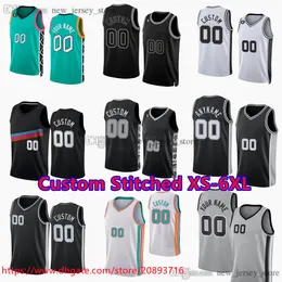 Custom Stitched XS-6XL Basketball Jersey 3 KeldonJohnson 23 ZachCollins 24 DevinVassell 35 RomeoLangford 14 BlakeWesley 10 JeremySochan 22 MalakiBranham Jerseys