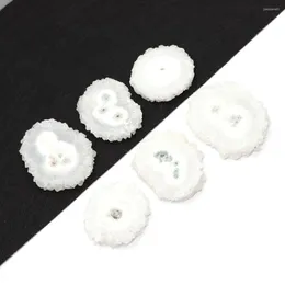 Hänge halsband naturlig sten vit kristall grov icke-porösa pärlor 25-50 mm oregelbunden charm som gör diy halsband örhänge mode smycken