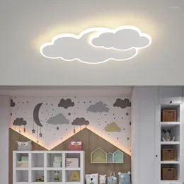 Plafonniers Nuages Chambre Lampe Moderne Minimaliste Blanc LED Lumière Pour Chambre D'enfants Pépinière Dimmable Luminaire Intérieur