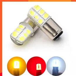 新しい1PCS 1157 P21/5W BAY15D S25 LED 12SMD 12V 1W STROBE FLASH RED/White Silica Automobile Car Brake Light Stop Parking DRLランプ