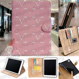 ل ipad pro 11 12.9 Tablet PC ipad Case ipad10.9 Air10.5 Air1 2 mini45 ipad10.2 ipad56 مصمم عالي الجودة حافظة بطاقات جلدية وردية اللون ميني 123