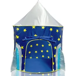 Tenda per bambini pop-up - Tenda da gioco per interni Spaceship Rocket per ragazzi e ragazze