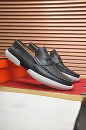 Perfect Men dress shoes oxfords flats genuine leather shoes Luxury Destin loafers low heel wedding party luxury mens with box 38-45