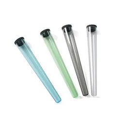 Pre Roll Tube Packaging Plastiska rökrör 110mm Preroll Doob Tube Joint Holder kottar med locket Cigaretttillverkare Container Piller Fall Partihandel