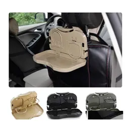 Car Organizer Interior Accessories 1Pc Folding Bracket For Food Tray Drink Holder Back Rear Seat Table Phone Storage Drop Delivery M Dhas5