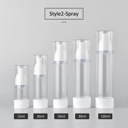 200pcs 15/30/50/80/100 ml/120 ml jako bezczelne butelki pompy prasowe napełniane butelki sprayerowe pojemniki na perfumy kosmetyczne przenośny dozownik podróżny