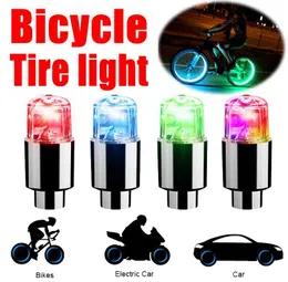 2/4pcs Tire Valves Cap Light for Car Motorcycle Bicycle Wheel Tyre LED Colorful Lamp Cycling Hub Glowing Bulb Accessories