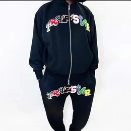 Odzież markowa Męskie dresy Trapstar Zestaw kolorowych swetrów z haftem Zestaw wierteł hip-hopowych RapLuxury Casual Cotton Streetwear Rock Hip hop Sportswear topy dla sa