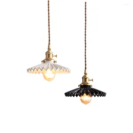 Lâmpadas pendentes Luminárias de cobre nórdicas Sala de estar de jantar Cerâmica vintage Sombra Luzes para pendurar iluminação para casa