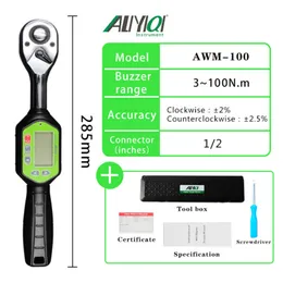 Elektrik Anahtarı Profesyonel Ayarlanabilir Önceden Ayarlanabilir Mini Dijital Tork Bisiklet Araç Tamir Aracı Spanner 10n.m ~ 100N.M 1/4 "3/8" 1/2 "230510