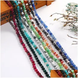 Stone New Fashion Agate Loose Beads Pick Size 6Mm High Quality Strand Bead Geometric Natural Charms Handmade Diy Stretch Dro Dhgarden Dh7Aq