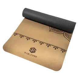 4mm lüks mantar yoga paspası, kaymaz egzersiz mat
