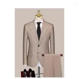 Abiti da uomo Custom Made Groom Abito da sposa Blazer Pantaloni Business Pantaloni classici di fascia alta SA09-32599