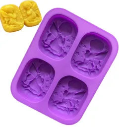 30pcs/lote 4 cavidades Angel Silicone Soap Mold Bolo Diy Cake Soap Candle Party Handicrafts Baking Tools Decoração de casa