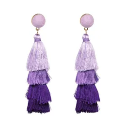 Dangle Chandelier Fashion Tassel Earrings Colorf Layered Bohemian Drop Tiered Thread Women Gifts Jewelry Delivery Dhgarden Dhzzc