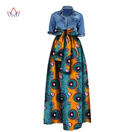 Abbigliamento etnico Maxi gonna lunga estiva femminile per donna Africana Dashiki Bazin Riche con cintura Ladies Plus Size Streetwear no Top Wy1036 230510