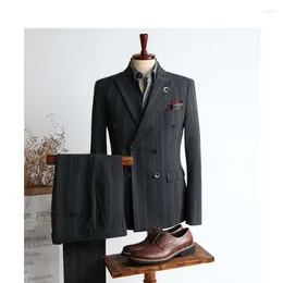 Men's Suits Custom Made Groom Wedding Dress Blazer Pants Business High-end Classic Trousers SA09-11599