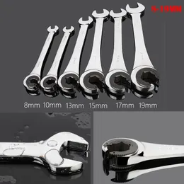 Electric Wrench 1PC Tubing Ratchet 8-19MM Combination es Double End kate Oil Spanners Gears Ring Hand Tools 230510