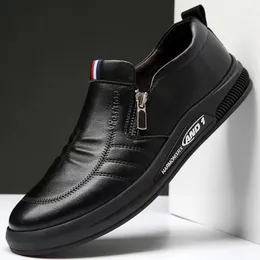 Klädskor mäns läder andas företag stor storlek casual zapatos de hombre 230510