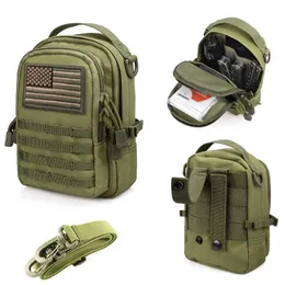 Pakiety plecakowe EOC TAKTICAL BAG Universal Wojskowy zamek błyskawiczny Molle Hip TALIST BAG PIESZŁOWA Outdoor Kemping Bag w klatce piersiowej mini armia plecak p230510