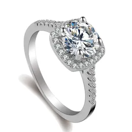 Chinesische Luxus-Zirkon-Geometrie-Designer-Bandringe für Frauen, süßer klassischer großer quadratischer Steinring, Nagelfinger, schöner feiner Diamantkristall-Liebesringschmuck