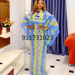 Roupas étnicas Dashiki African Maxi Dress for Women Fashion Bordado Longo Roupas longas Lace elegante ES 230510