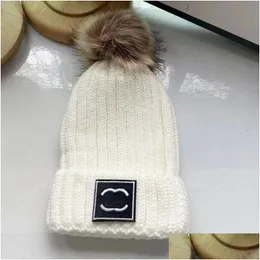 Cloches Fashion Men Women Designer Classic Hat Plaid Knitted Winter Beani Drop Delivery Accessories Hats Scarves Gloves Caps Dh4Ux