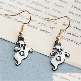 Dangle Chandelier Halloween Theme Funny Earrings Set Drop Ghost Patterned Fashion Jewelry For Women Girls Gift Delivery Dhdoh