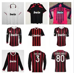 2007 2008 2009 2010 Retro S Futebol Jerseys E-sports Versão Vintage Camisa de Futebol 07 08 09 10 Clássico Ac Maglia Da Calcio Maldini